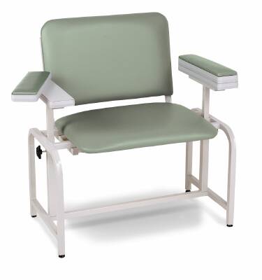 Winco Blood Drawing Chair Med Pro™ Double Fixed Armrests / Single Pivot Armrest Taupe