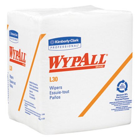 WypAll® L30 Towels, Quarter Fold, 12 1/2 x 12, 90/Polypack, 12 Polypacks/Carton