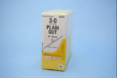 Suture with Needle Absorbable Uncoated Undyed Suture Plain Gut Size 3 - 0 27 Inch Suture 1-Needle 60 mm Length Straight Conventional Cutting Needle