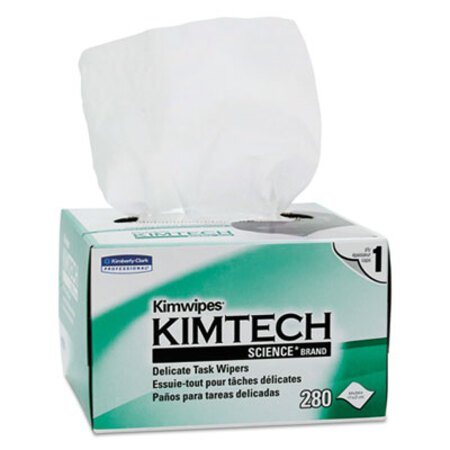 Kimtech™ Kimwipes Delicate Task Wipers, 1-Ply, 4 2/5 x 8 2/5, 280/Box, 30 Boxes/Carton