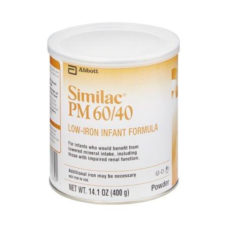 Abbott Nutrition Infant Formula Similac® PM 60 / 40 Low Iron 14.1 oz. Can Powder