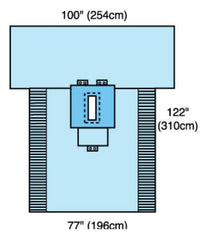 Cardinal Abdominal Drape Laparotomy Drape 100 W X 77 W X 122 L Inch Sterile