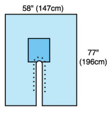 Cardinal Orthopedic Drape Split Sheet Drape 58 W X 77 L Inch Sterile