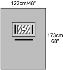 Cardinal EENT Drape Ophthalmic Drape 48 W X 68 L Inch Sterile