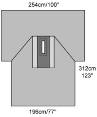 Cardinal Abdominal Drape Laparotomy Drape 100 W X 77 W X 123 L Inch Sterile