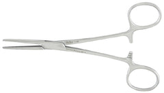 Hemostatic Forceps Miltex® Baby Crile 5-1/2 Inch Length OR Grade German Stainless Steel NonSterile Ratchet Lock Finger Ring Handle Curved Serrated Tips