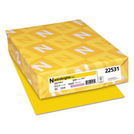 Astrobrights® Color Paper, 24 lb, 8.5 x 11, Solar Yellow, 500/Ream