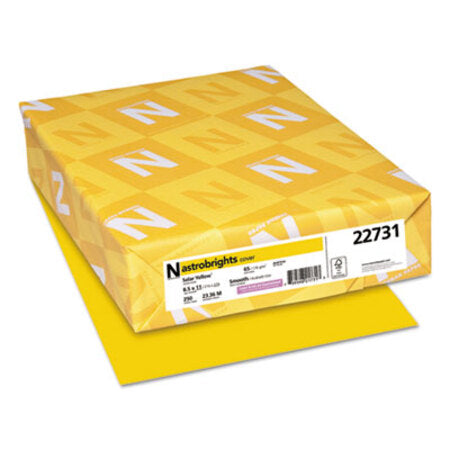 Astrobrights® Color Cardstock, 65 lb, 8.5 x 11, Solar Yellow, 250/Pack