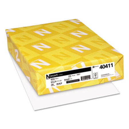 Neenah Paper Exact Index Card Stock, 94 Bright, 110 lb, 8.5 x 11, White, 250/Pack