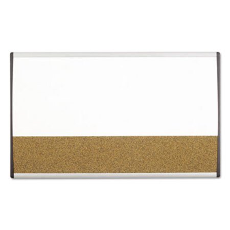 Quartet® Magnetic Dry-Erase/Cork Board, 18 x 30, White Surface, Silver Aluminum Frame