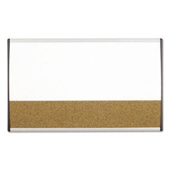 Quartet® Magnetic Dry-Erase/Cork Board, 18 x 30, White Surface, Silver Aluminum Frame