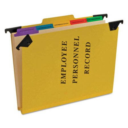 Pendaflex® Hanging Style Personnel Folders, 1/3-Cut Tabs, Center Position, Letter Size, Yellow