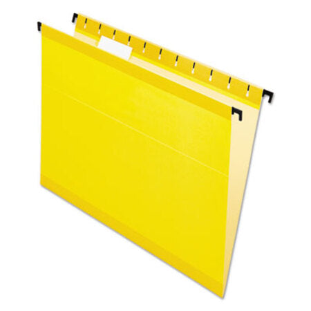 Pendaflex® SureHook Hanging Folders, Letter Size, 1/5-Cut Tab, Yellow, 20/Box