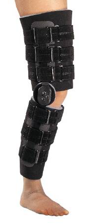 DJO Knee Immobilizer KneeRANGER® II Universal Short Hook and Loop Closure Less Than 32 Inch Knee Circumference 17 Inch Length Left or Right Knee