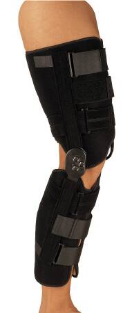 DJO Knee Brace KneeRANGER® II Large Hook and Loop Closure Left or Right Knee