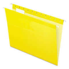 Pendaflex® Colored Reinforced Hanging Folders, Letter Size, 1/5-Cut Tab, Yellow, 25/Box
