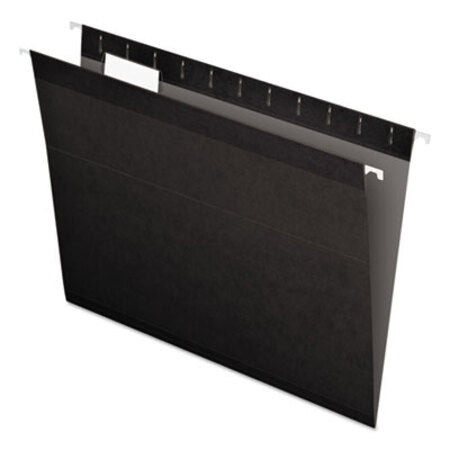 Pendaflex® Colored Reinforced Hanging Folders, Letter Size, 1/5-Cut Tab, Black, 25/Box