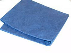 Med-Tech Resources Stretcher Sheet Fitted 30 X 72 X 6 Inch Light Blue Emergency Linen Disposable