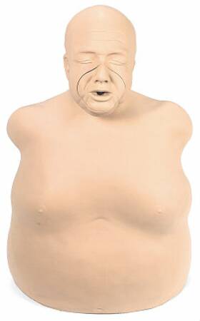 Nasco Manikin Life/Form® Fat Old Fred Male Adult Three Mouth/Nose Pieces, Three Disposable Lung/Airway Systems, and a Convenient Carrying Bag