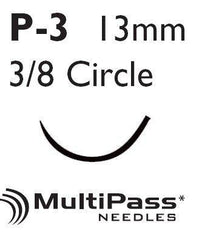 J & J Healthcare Systems Suture with Needle Ethilon™ Nonabsorbable Uncoated Black Suture Monofilament Nylon Size 4 - 0 18 Inch Suture 1-Needle 13 mm Length 3/8 Circle Precision Point - Reverse Cutting Needle