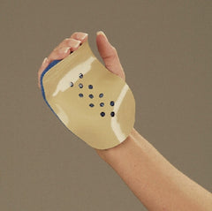 DeRoyal Hand Splint DeRoyal® Short Metacarpal Aluminum / Foam Right Hand Beige / Blue Adult