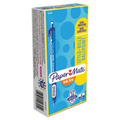 Paper Mate® InkJoy 300 RT Retractable Ballpoint Pen, Medium 1mm, Blue Ink/Barrel, Dozen