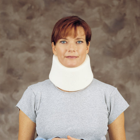 DeRoyal Cervical Collar DeRoyal® Contoured / Medium Density Adult Medium One-Piece 3-1/2 Inch Height 20-1/2 Inch Length