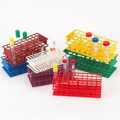 Globe Scientific 3-Tiered Test Tube Rack Globe® Scientific 72 Place 16 mm Tube Size Blue 2-3/4 X 5 X 9-4/5 Inch - M-1094649-3228 - Each