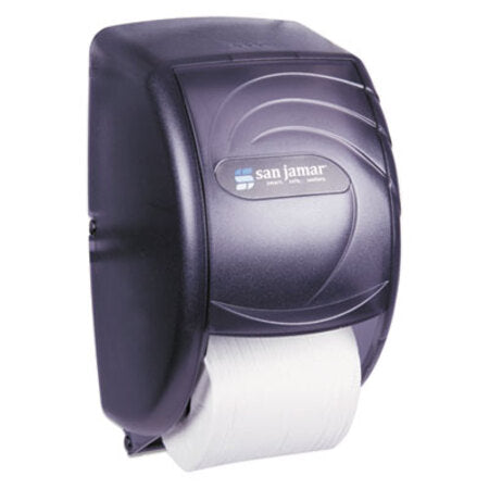 San Jamar® Duett Standard Bath Tissue Dispenser, Oceans, 7 1/2 x 7 x 12 3/4, Black Pearl