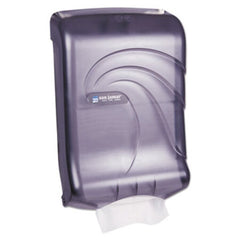 San Jamar® Ultrafold Multifold/C-Fold Towel Dispenser, Oceans, 11.75 x 6.25 x 18, Transparent Black Pearl