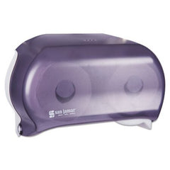 San Jamar® VersaTwin Tissue Dispenser, 8 x 5 3/4 x 12 3/4, Transparent Black Pearl