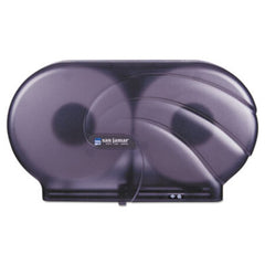 San Jamar® Twin 9" JBT Toilet Tissue Dispenser, Oceans, 19 x 5 1/4 x 12, Black Pearl