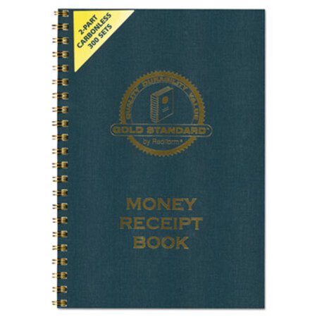 Rediform® Money Receipt Book, 7 x 2 3/4, Carbonless Duplicate, Twin Wire, 300 Sets/Book