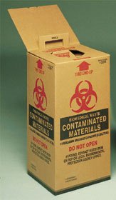 Medegen Medical Products LLC Biohazard Waste Container Safe-T-Tainer™ 12 X 24 X 12 Inch 11 Gallon Brown Horizontal / Vertical Entry Without Lid