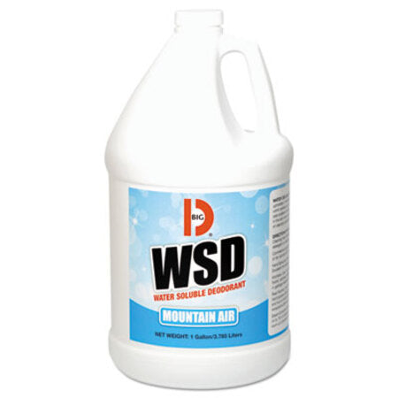Big D Industries Water-Soluble Deodorant, Mountain Air, 1 gal, 4/Carton