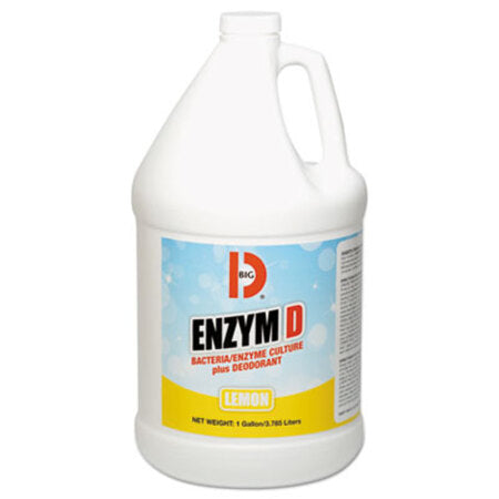 Big D Industries Enzym D Digester Liquid Deodorant, Lemon, 1 gal, 4/Carton
