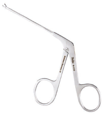 Miltex Micro Ear Forceps Miltex® 3-1/4 Inch Length OR Grade German Stainless Steel NonSterile NonLocking Finger Ring Handle Straight Oval Cup Tip - M-272292-4767 - Each