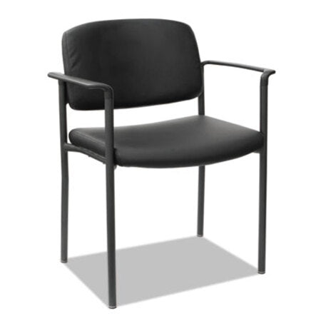 Alera® Alera Sorrento Series Ultra-Cushioned Stacking Guest Chair, Black Seat/Black Back, Black Base, 2/Carton