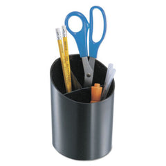 Universal® Recycled Big Pencil Cup, Plastic, 4 1/4 dia. x 5 3/4, Black