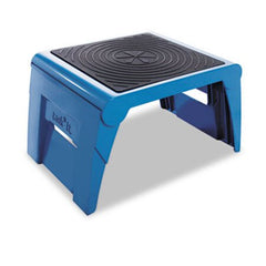 Cramer® Folding Step Stool, 1-Step, 300 lb Capacity, 14w x 11.25d x 9.75h, Blue