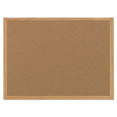 MasterVision® Value Cork Bulletin Board with Oak Frame, 24 x 36, Natural