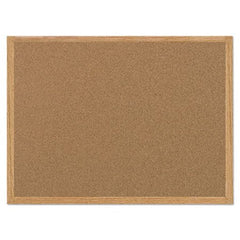 MasterVision® Value Cork Bulletin Board with Oak Frame, 24 x 36, Natural