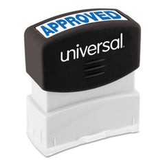 Universal® Message Stamp, APPROVED, Pre-Inked One-Color, Blue