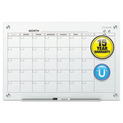 Quartet® Infinity Magnetic Glass Calendar Board, 48 x 36