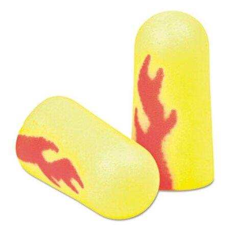 3M™ E·A·Rsoft Blasts Earplugs, Uncorded, Foam, Yellow Neon/Red Flame, 200 Pairs