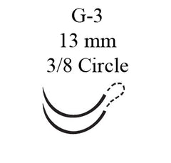J & J Healthcare Systems Suture with Needle Absorbable Uncoated Undyed Suture Chromic Gut Size 5 - 0 18 Inch Suture Double-Armed 13 mm Length 3/8 Circle Reverse Cutting Needle