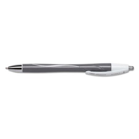 Bic® Atlantis Exact Retractable Ballpoint Pen, 0.7 mm, Black Ink/Barrel, Dozen