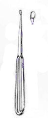 Miltex Dermal Curette Miltex® 6-1/4 Inch Length Single-ended Hollow Handle with Grooves Size 1 Tip Oval Cup Tip - M-275411-3319 - Each