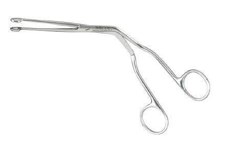 Catheter Forceps Magill 7 Inch Length Surgical Grade Stainless Steel NonSterile NonLocking Finger Ring Handle Angled Angular Tip