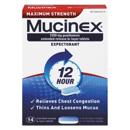 Mucinex® Maximum Strength Expectorant, 14 Tablets/Box